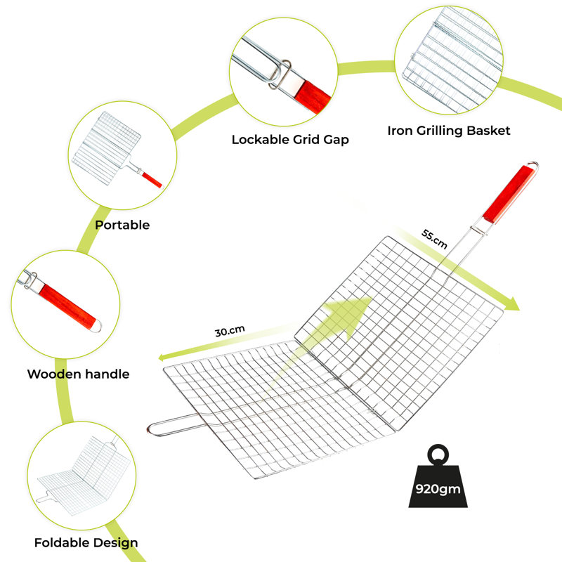 Steel Non-Stick BBQ Basket