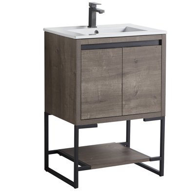 Ensemble de meuble-lavabo simple 24 po 24 po