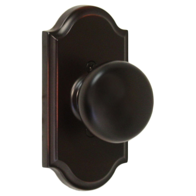 Faux bouton de porte simple Impresa, Nickel satiné