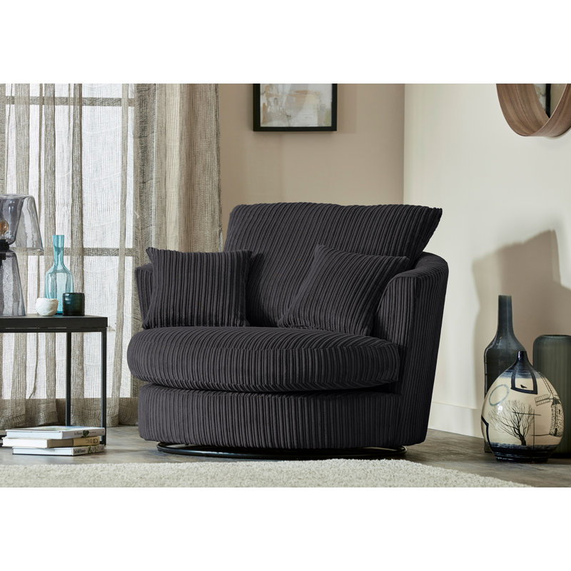 Moana 2 - Piece Living Room Set, Black, Right Hand