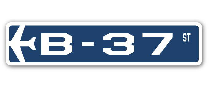 Plaque de rue Ancheta B-37 Air Force, H 6 po x l 24 po x P 1 po