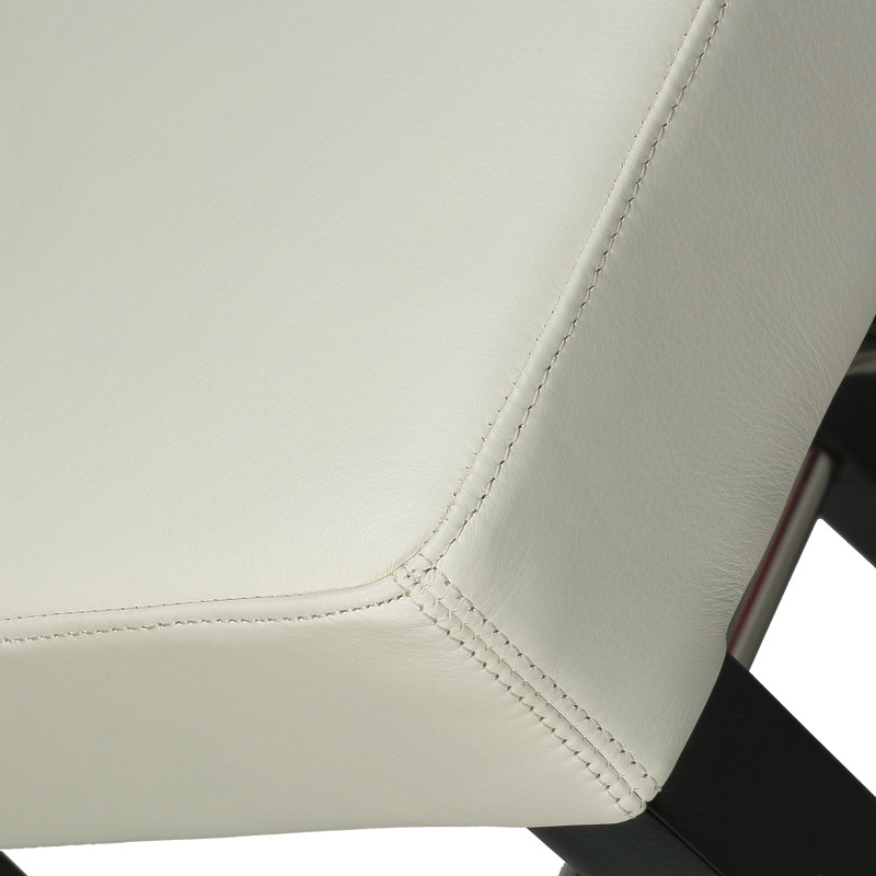 Landershire Upholstered Counter Stool with Solid Wood Frame, White