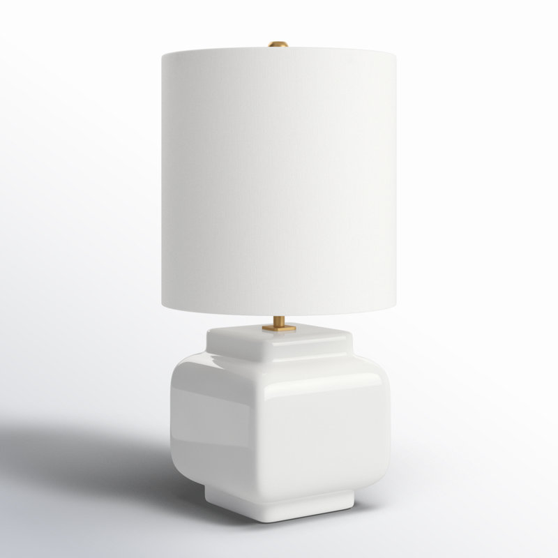 Cresthaven Rosetta Ceramic Table Lamp, White
