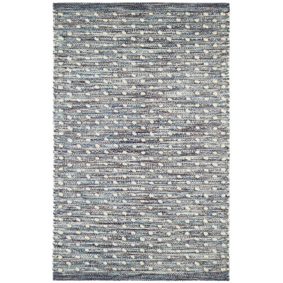 Hobnail Blue Handwoven Performance Rug