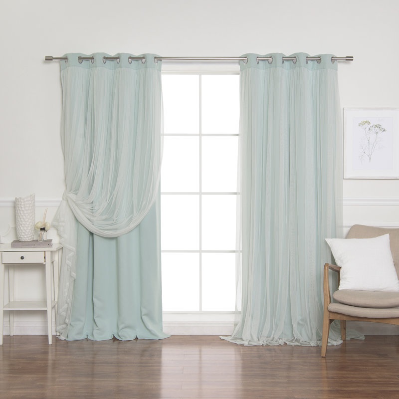 Allisin Room Darkening Curtain, Mint