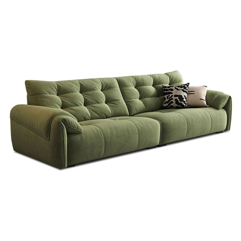 Coussin modulaire en polyester vert, Vert, H 35,83 po x l 110,24 po x P 41,34 po