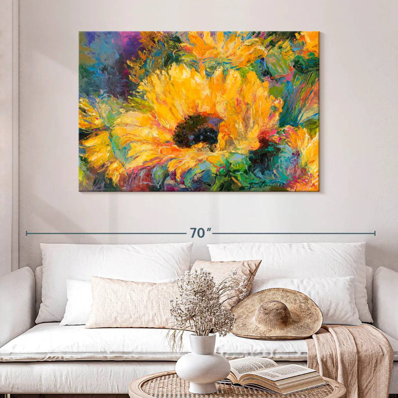 Tournesols bleus Harnek, H 32 po x l 48 po