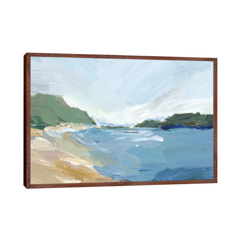 Brisk Landscape by Isabelle Z - Painting on Canvas, 66.04 cm H x 45.72 cm W, Classic Brown Wood Framed