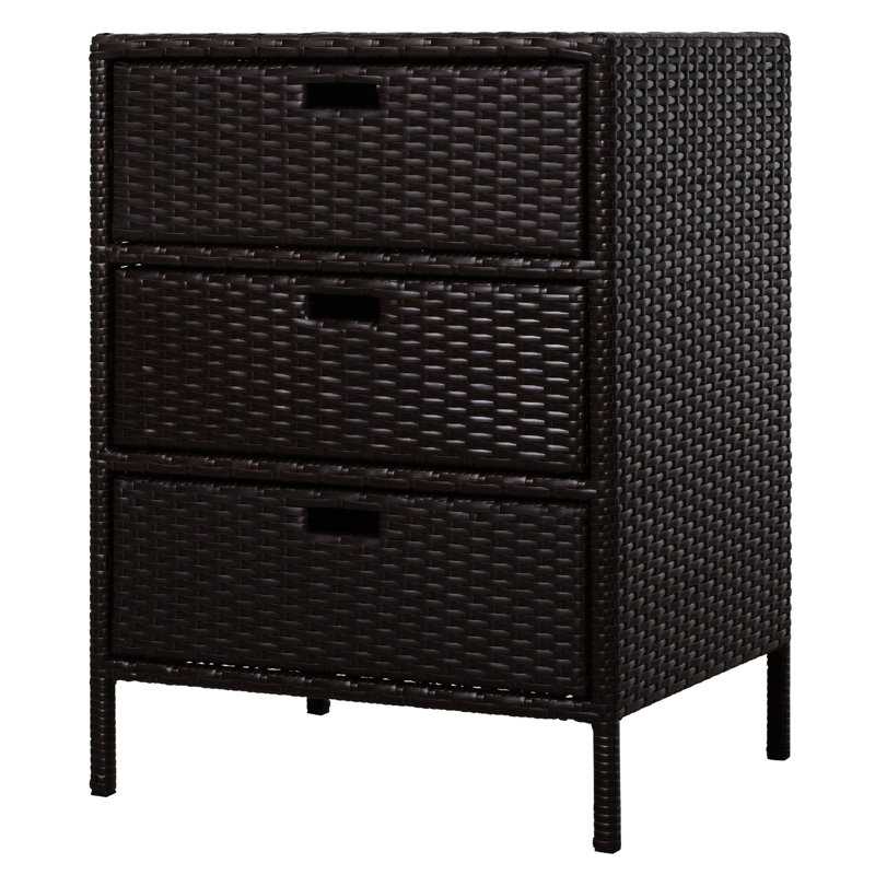Armoire à serviettes à 3 tiroirs en bord de piscine Pe