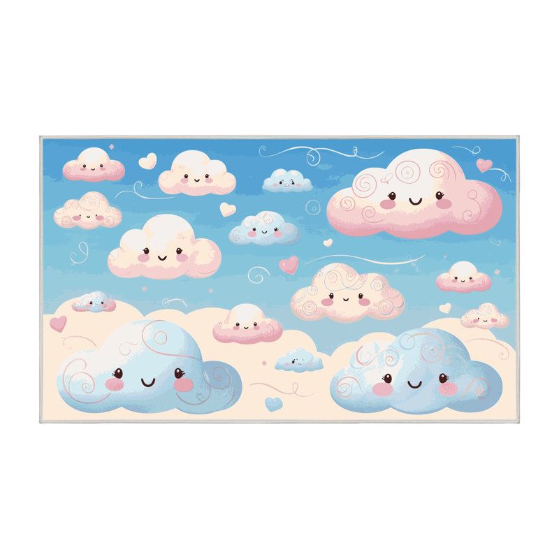 Tapis pour chambre de bébé Zoomie Kids, Rectangle 6 pi x 9 pi