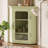 White Solid + Manufactured Wood+Glass Display Cases
