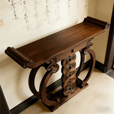 Console en bois massif de style américain