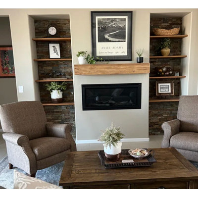 Midwood Hand Carved Rustic XL Fireplace Mantel Shelf