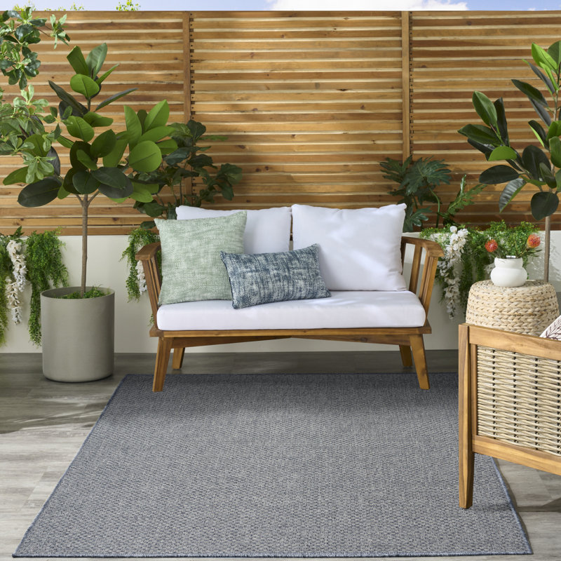  Tapis d'extérieur en denim 5 pi 3 po x 7 pi Tulum, En jean, Rectangle 5 pi 3 po x 7 pi