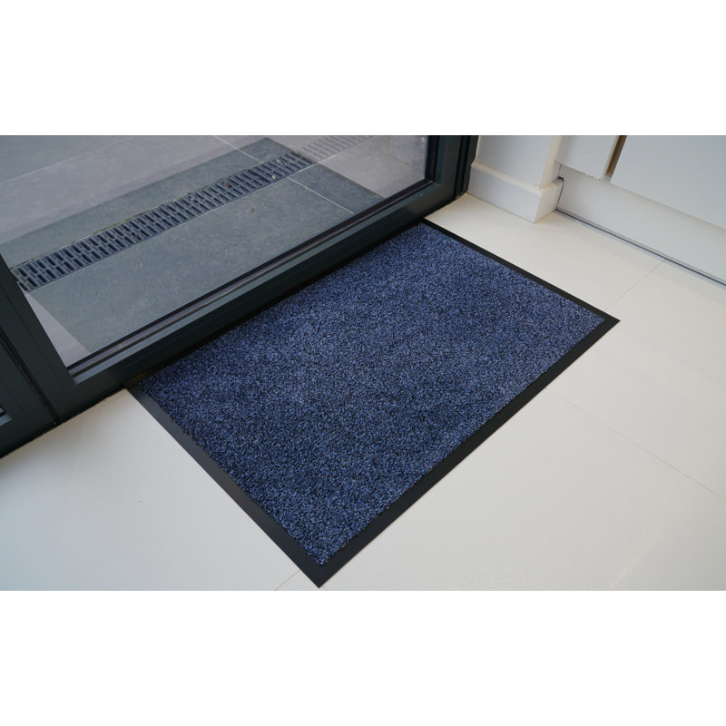 Aarianna Non-Slip Doormat, Rectangle 60x 90cm, Blue