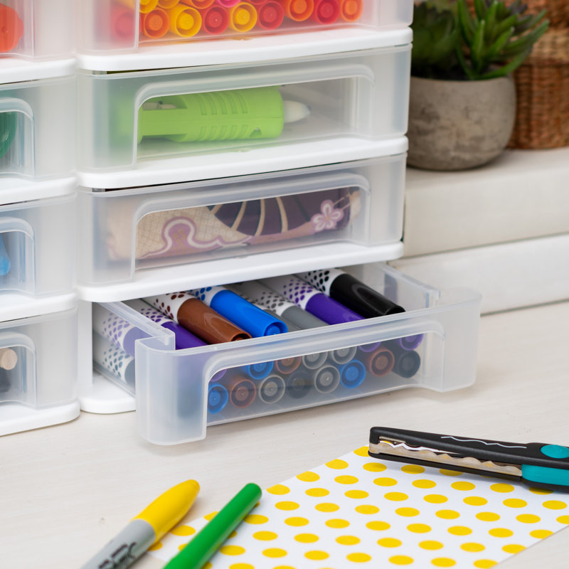 IRIS Compact System Desk Organizer - Set of 2, White