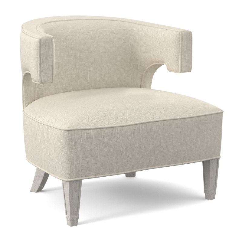 Laurel Barrel Chair, Bisque, Filigree Ivory 100% Polyester