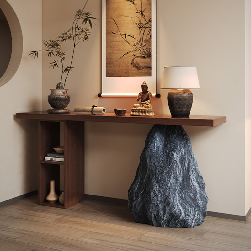 Chinese-style simple creative console table, 31.5" H x 70.9" W x 11.8" D