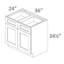 Armoire blanche Shaker - prête à assembler, parfaite pour le rangement dans la cuisine, la buanderie et la salle de bain - disponible en différentes tailles (l 36 po x H 34,5 po x P 24 po)-376672429