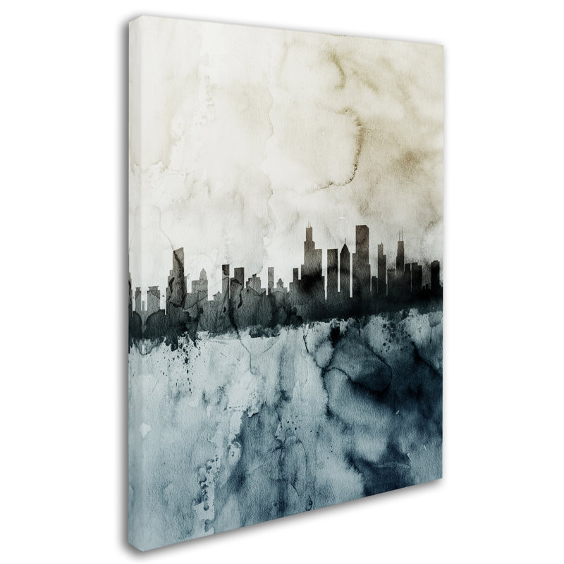 « chicago il horizon tall 2 »-impression sur toile tendue, H 19 po x l 14 po x P 2 po