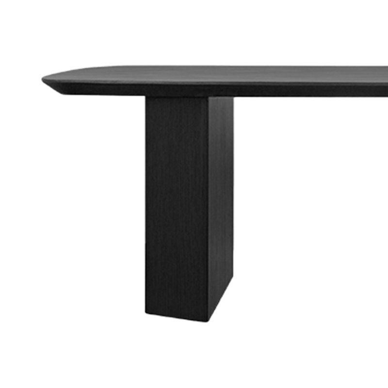 Pieds en acrylique pour le bureau, simples et rectangulaires, H 29,53 po x l 78,74 po x P 39,37 po, Noir