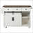53.7 Farmhouse Kitchen Island with Power Outlet, Sliding Barn Doors, and Drop Leaf for Efficient Storage and Mobility-379434904