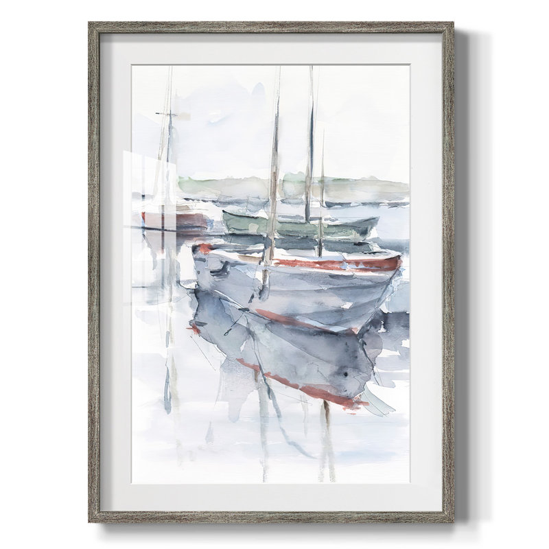 " Inkwell Intersect I ", White, Distressed Silver Framed Paper
