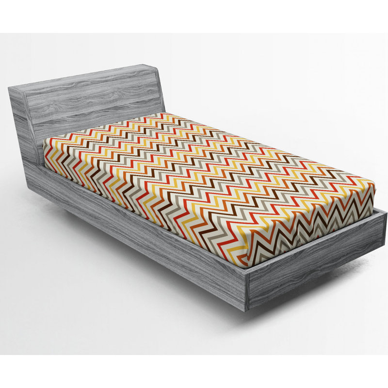 Microfiber Chevron Fitted Sheet, Twin XL Fitted Sheet