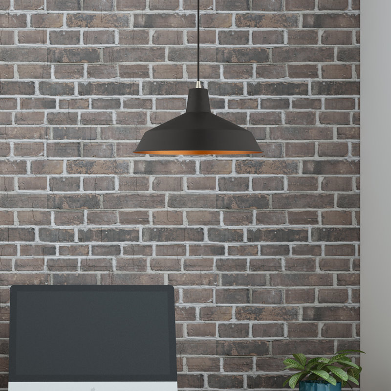 Luminaire suspendu en forme de dôme à 1 lumière Alysen, Noir