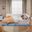 Desoto Teddy Fabric Upholstered Daybed With LED, USB & Type-C Charging Ports-1300188758-1300188763