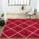 Bertrice Geometric Power Loom Red Area Rug