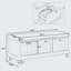 Banc de rangement rembourré 3 tiroirs Classic-107084867