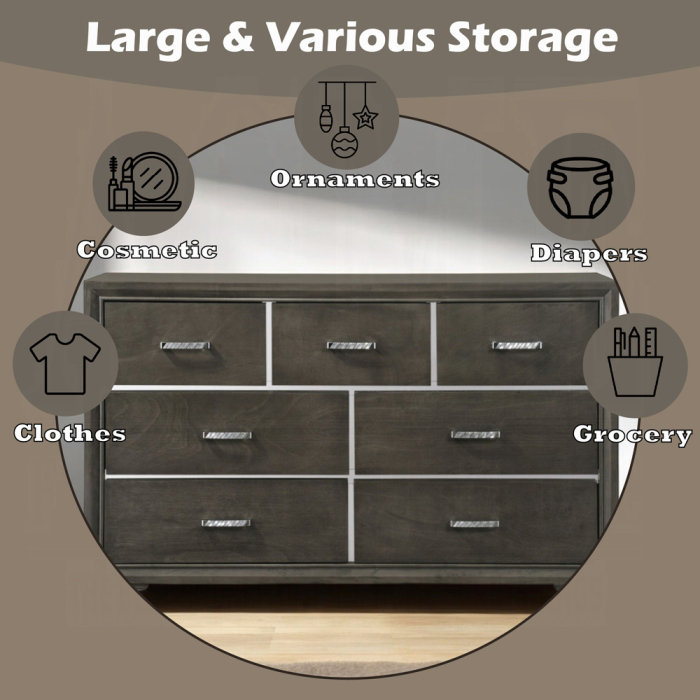 Commode ACME Carine II, gris
