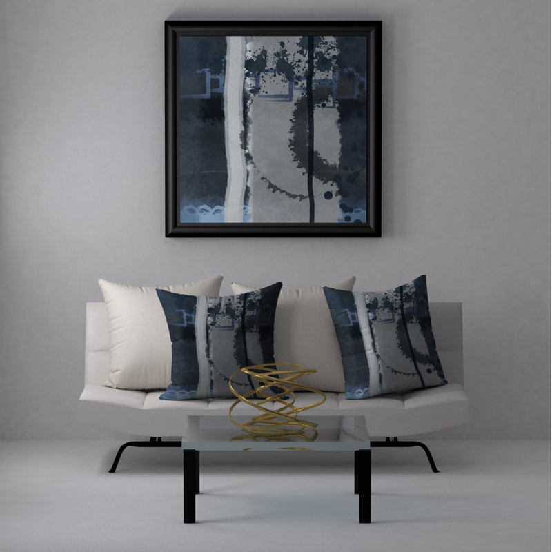 Abstract Throw Pillow, 18" H x 18" W