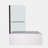 Bath Tub Pivot Shower Screen, With 1/4" Tempered Glass And Towel Bar-114613424