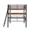 Lit mezzanine en métal avec bureau intégré