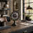 Industrial Quartz movement / Crystal Tabletop Clock in Black