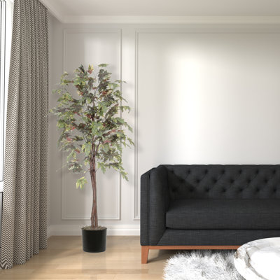 72'' Faux Maple Plant in Pot
