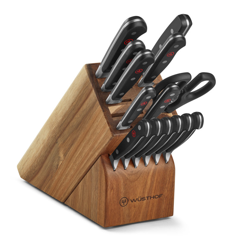 Wüsthof Classic 15-Piece High Carbon Stainless Steel Knife Block Set