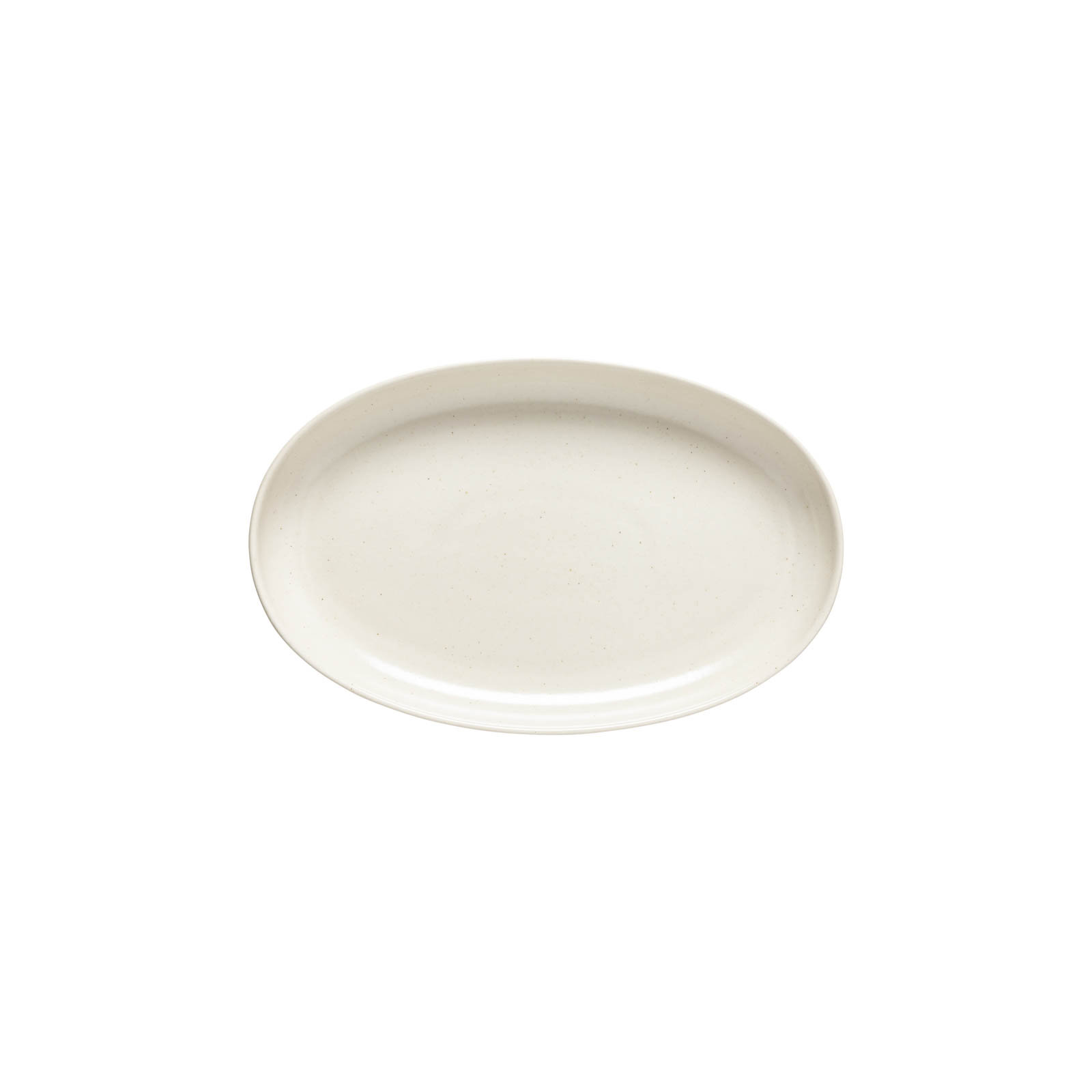 Casafina Pacifica Oval Platter, 0.91" H x 8.1" W x 12.72" L, Vanilla