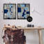"Blue and Gray Geometrics" par Michael Willett 2 - pièces sur-382673989-382673988