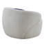 Fauteuil demi-tonneau pivotant, fauteuil simple pour petit espace, fauteuil rond, fauteuil d'appoint Boucle, cercle Sherpa (beige) (même SKU: W876P199947)-740961505-740961510