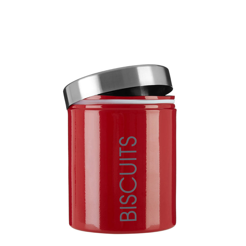 Ceramic Food Storage Container, Red