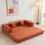 Canapé-lit convertible avec coussin cylindrique et cadre de forme fixe pour des espaces de vie multifonctionnels.-716275505