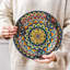 24 Pieces Porcelain Dinnerware, Bohemian Style, Serve For 6 Person, Multicolor