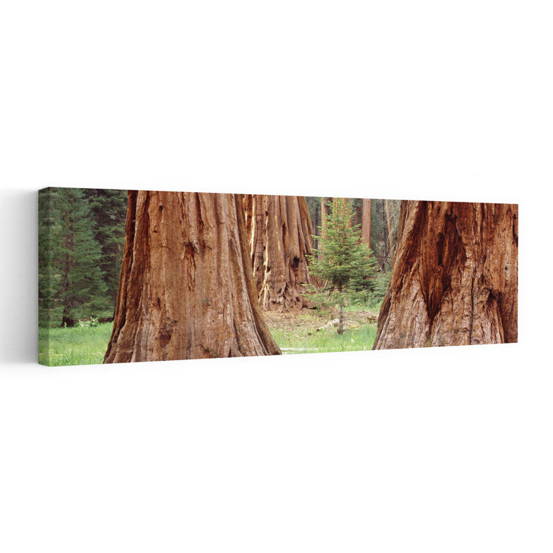 Art contemporain, paysage forestier abstrait, H 36 po x l 12 po
