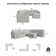 Flex 6 - Piece Upholstered Modular Sectional with Bumper Ottoman