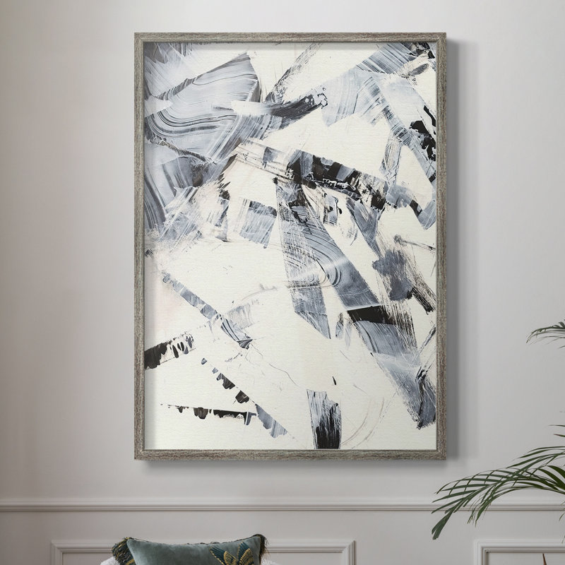 «Fractured Ice I», reproduction encadrée - bois massif, H 11 po x l 9 po