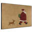 Très grand imprimé mural d'art sur toile - Père Noël marchant avec un renne, décor de scène de Noël pour le salon ou la chambre à coucher - «Assemblage requis du cadre (cadre non fini)»-137820206