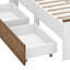 Ensemble de chambre à coucher 3 pièces, lit simple en bois en forme de maison-1742201537